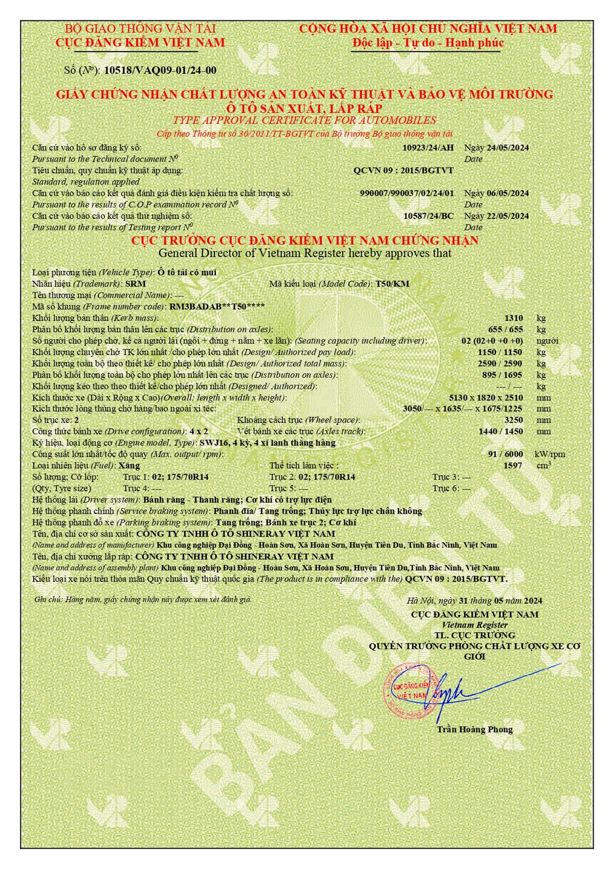 Xe tải SRM T50